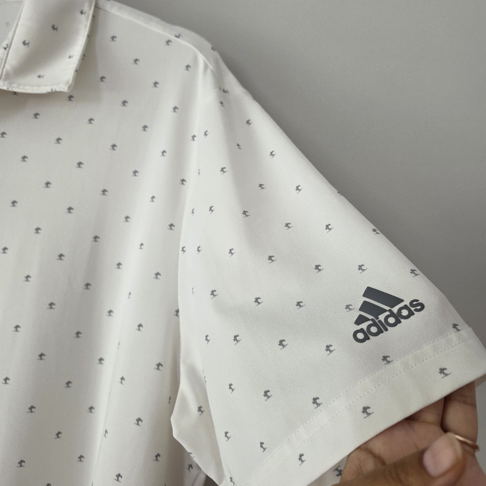Adidas Primegreen Men's White Polo‎ Shirt Size Large - Picture 5 of 10